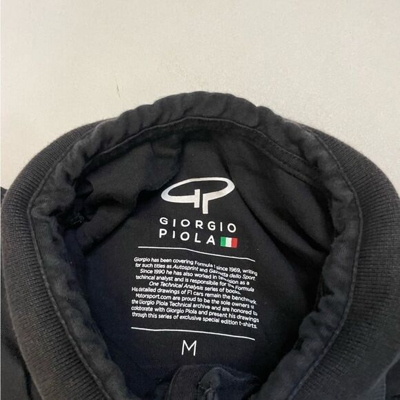 Giorgio Piola Formula 1 Monza 2003 Polo Shirt Men Medium Black Short Sleeve - Picture 7 of 8